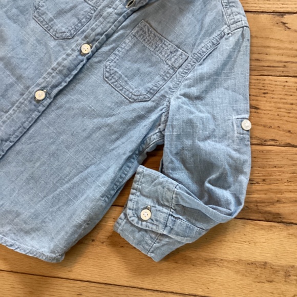 2/$20 Marks & Spencer light denim western style button down, 3T, EUC - Picture 2 of 5